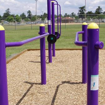 Outdoor Fitness Exercise Equipment Park Trail Course Burlington North Carolina NC