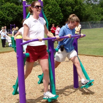 Outdoor Fitness Exercise Equipment Park Trail Course Burlington North Carolina NC